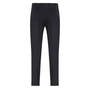 PT01 Men's Tailored Flat Front Dress Trousers Men BLACK Pants